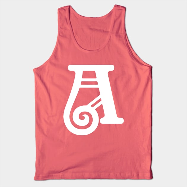 Letter A Monogram Tank Top by EddieBalevo